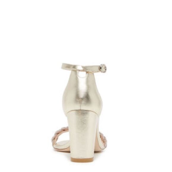 Stuart Weitzman Nearlynude Highshine Sandal in Plantino Size 8 - Picture 3 of 11